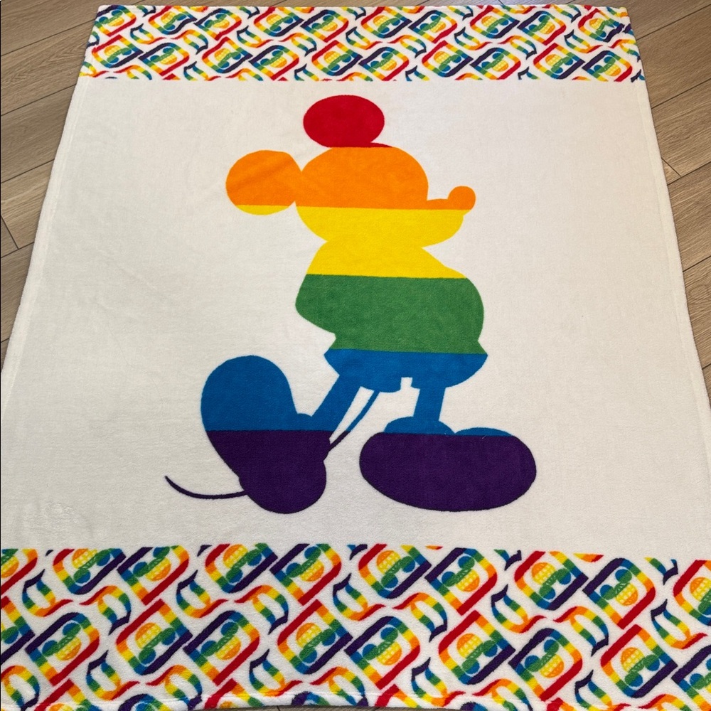 Disney Pride Fleece Throw Blanket|colorful warm lounge